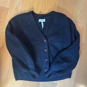 Apiece Apart Black Knit Cardigan